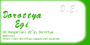 dorottya egi business card